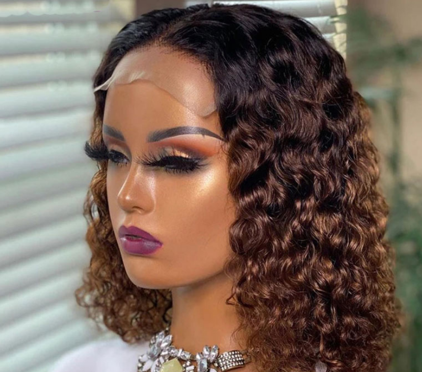 Hand Wound Tube Black Short Curly Hair Chemical Fiber Headgear - Image 2
