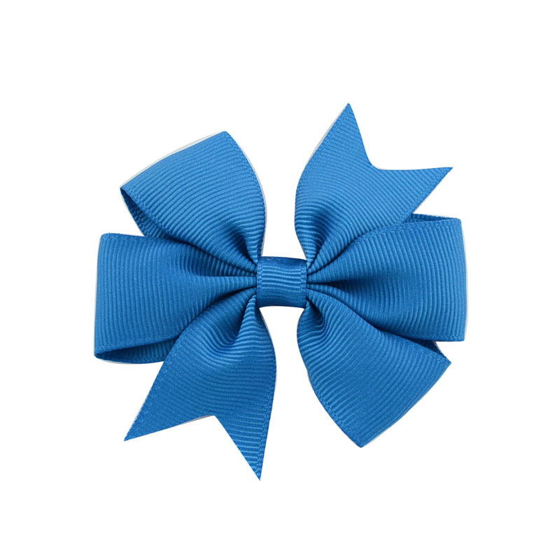 V-Shaped Ribbed Ribbon Hairpin Solid Color Bow Hairpin Children'S Headdress - Image 6