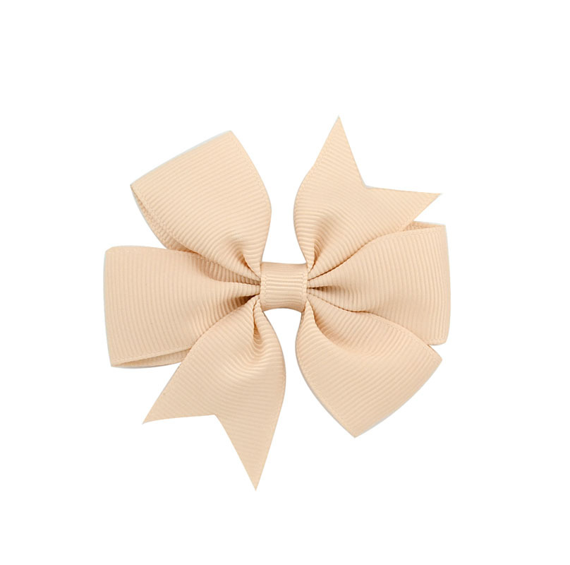 V-Shaped Ribbed Ribbon Hairpin Solid Color Bow Hairpin Children'S Headdress - Image 8