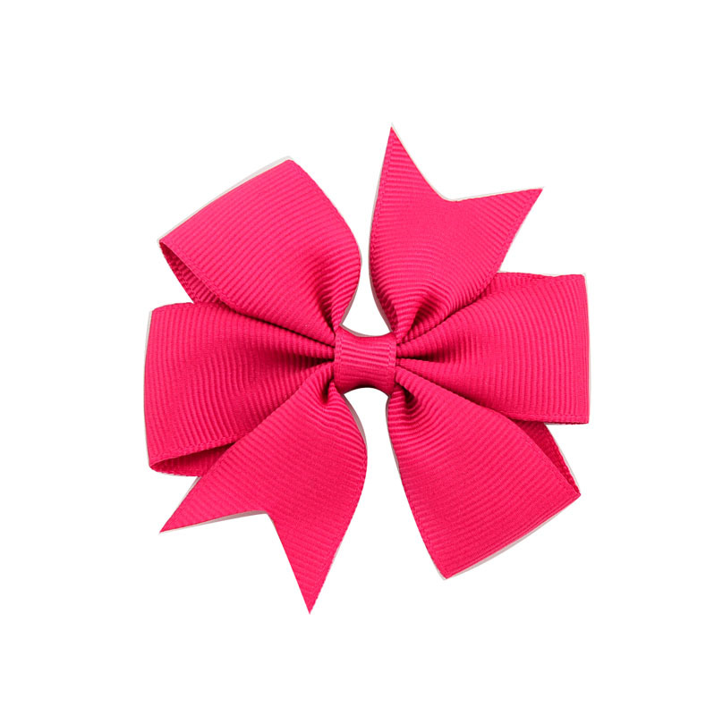 V-Shaped Ribbed Ribbon Hairpin Solid Color Bow Hairpin Children'S Headdress - Image 14