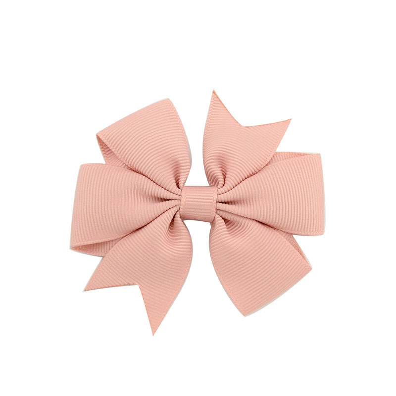 V-Shaped Ribbed Ribbon Hairpin Solid Color Bow Hairpin Children'S Headdress - Image 16