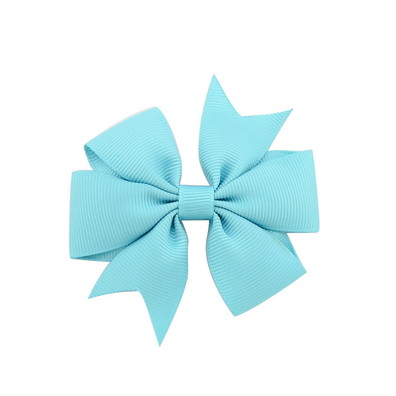 V-Shaped Ribbed Ribbon Hairpin Solid Color Bow Hairpin Children'S Headdress - Image 7
