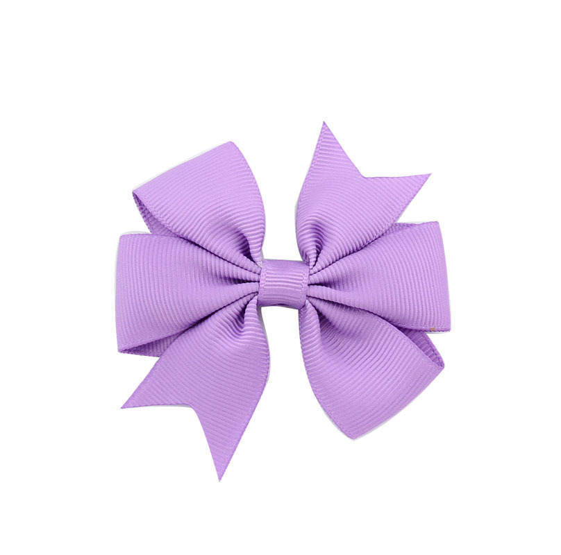 V-Shaped Ribbed Ribbon Hairpin Solid Color Bow Hairpin Children'S Headdress - Image 5