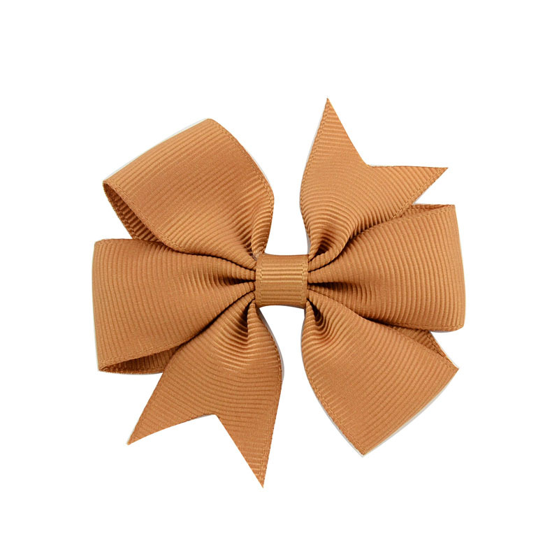V-Shaped Ribbed Ribbon Hairpin Solid Color Bow Hairpin Children'S Headdress - Image 2