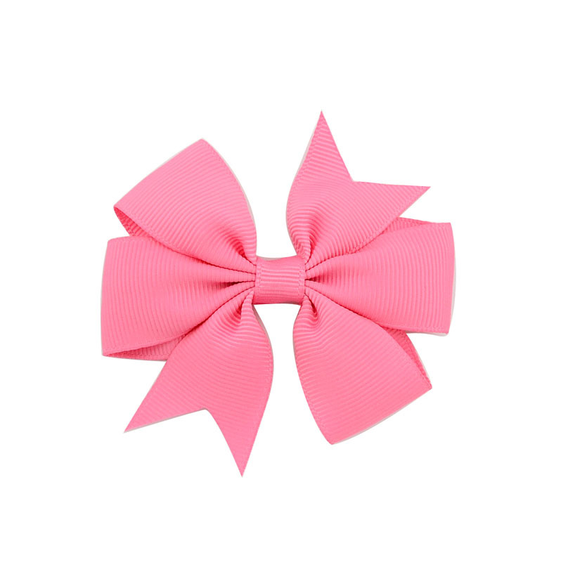 V-Shaped Ribbed Ribbon Hairpin Solid Color Bow Hairpin Children'S Headdress - Image 13