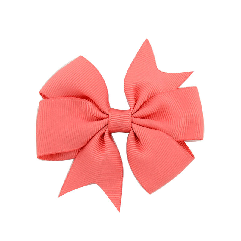 V-Shaped Ribbed Ribbon Hairpin Solid Color Bow Hairpin Children'S Headdress - Image 15