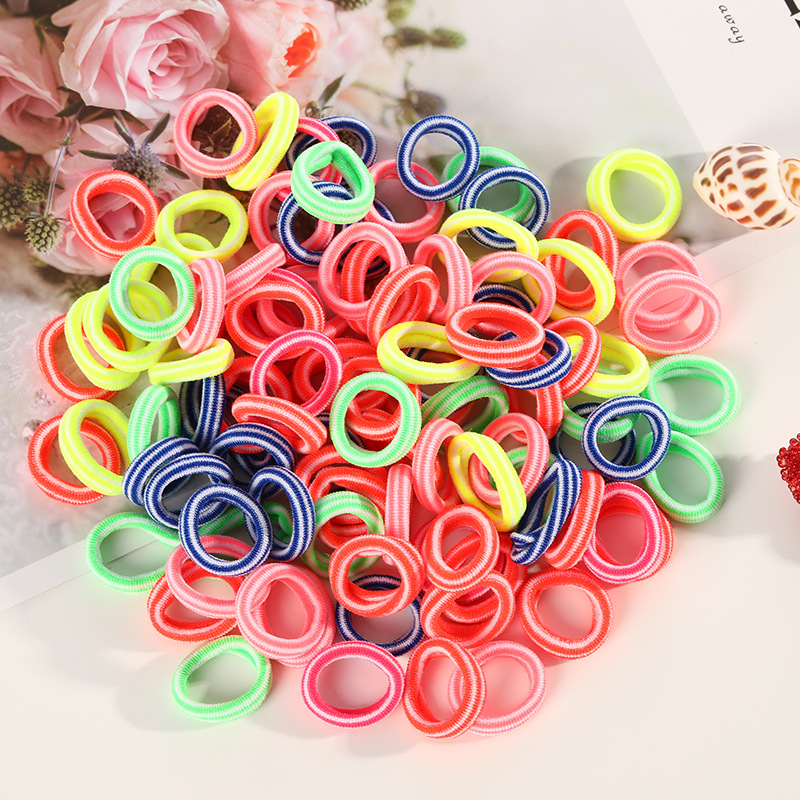 100 Small Towel Ring Bags Korean Candy Color High Elasticity Hair Accessories Head Rope 2Cm - Image 2