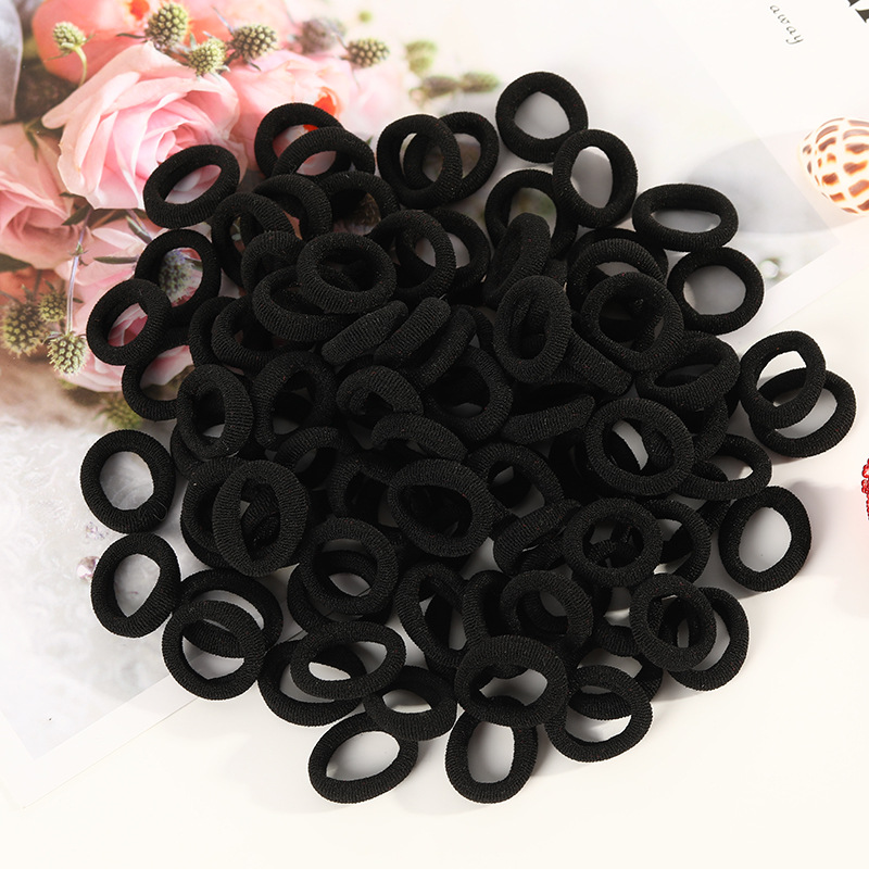 100 Small Towel Ring Bags Korean Candy Color High Elasticity Hair Accessories Head Rope 2Cm - Image 8