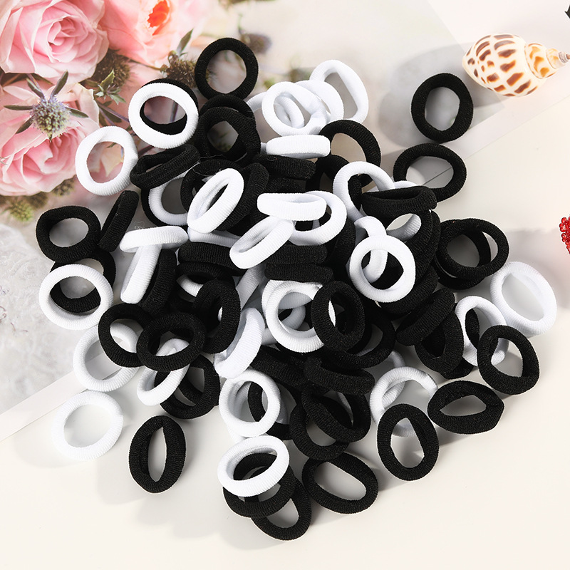 100 Small Towel Ring Bags Korean Candy Color High Elasticity Hair Accessories Head Rope 2Cm - Image 4
