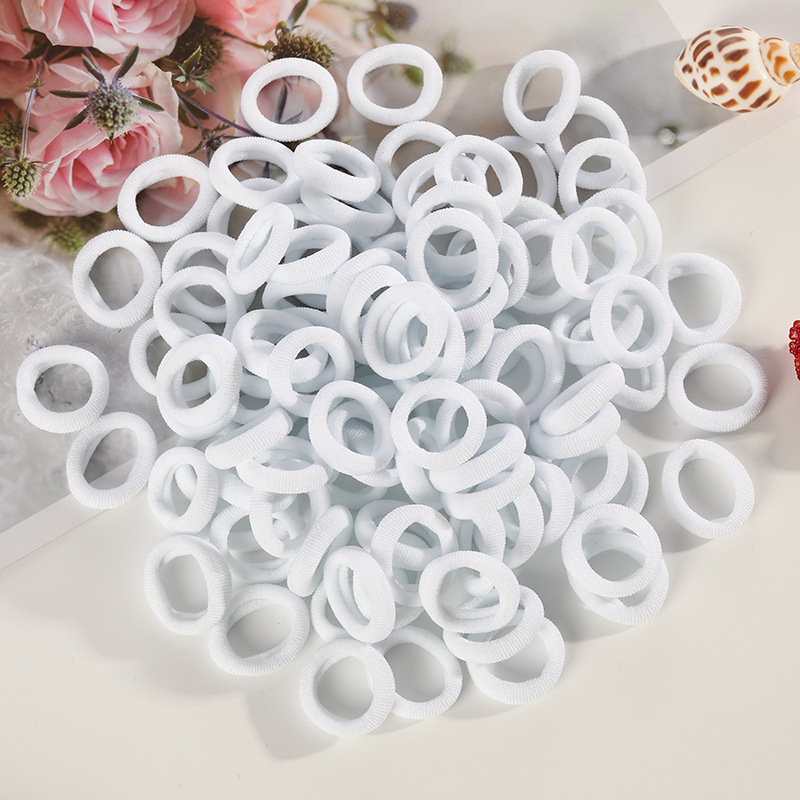 100 Small Towel Ring Bags Korean Candy Color High Elasticity Hair Accessories Head Rope 2Cm - Image 14