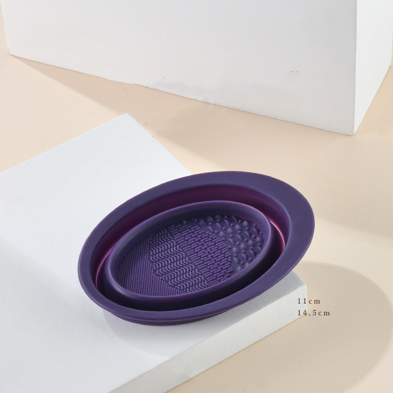 Scrubbing Plate Makeup Brush Cleaning Pad Makeup Brush Cleaning Bowl - Image 4