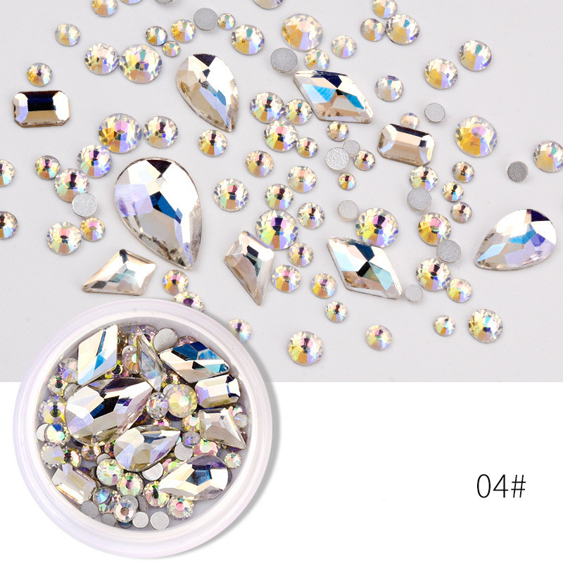 Special-Shaped Crystal Rectangle Glass Rhinestone Mixed Set Box - Image 4