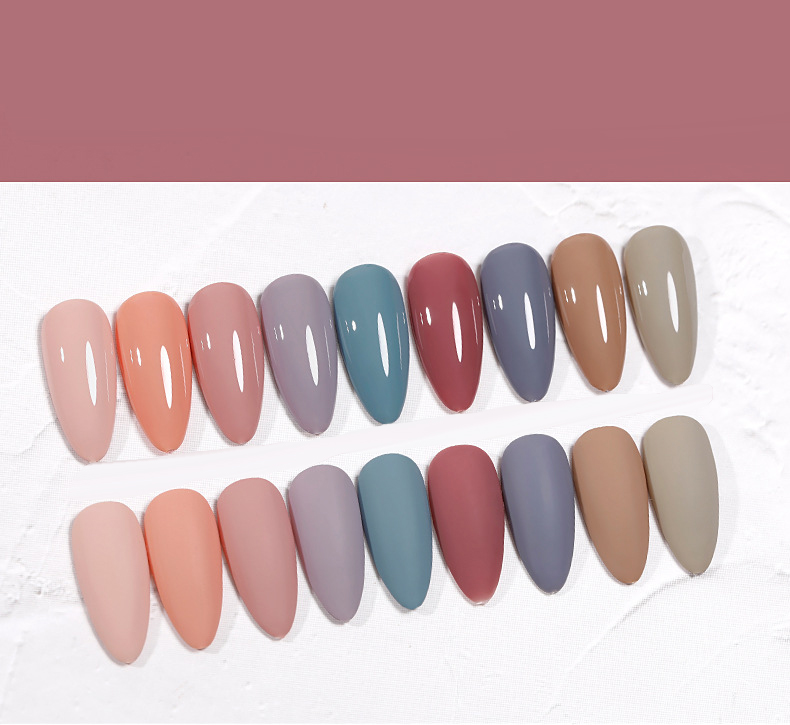 The New Cat'S Eye Ice Tea Naked Powder Dirty Purple Nail Polish Glue Nail Shop Special - Image 9