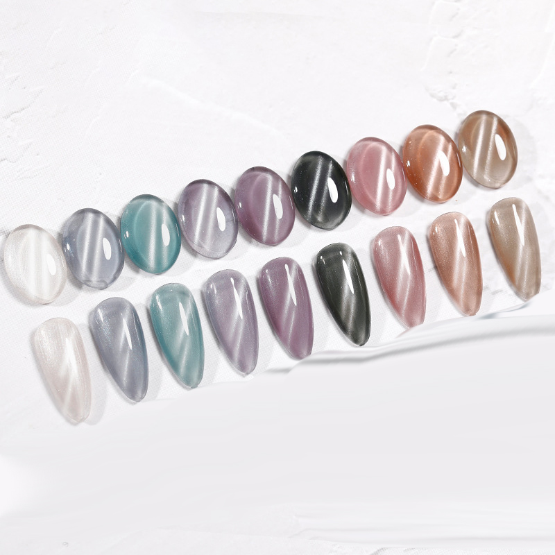 The New Cat'S Eye Ice Tea Naked Powder Dirty Purple Nail Polish Glue Nail Shop Special - Image 32