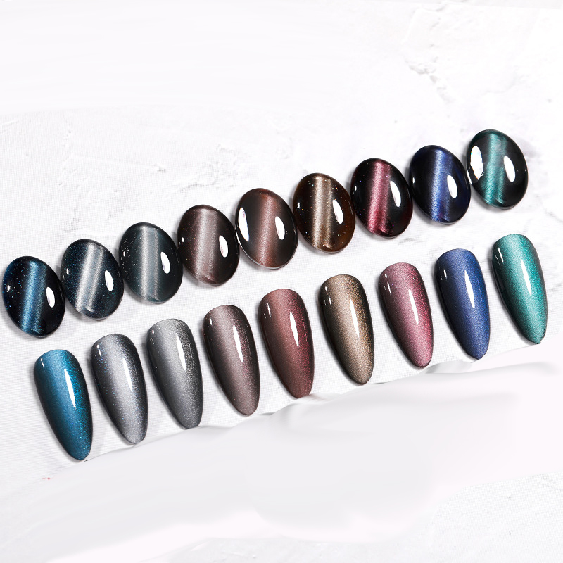 The New Cat'S Eye Ice Tea Naked Powder Dirty Purple Nail Polish Glue Nail Shop Special - Image 33