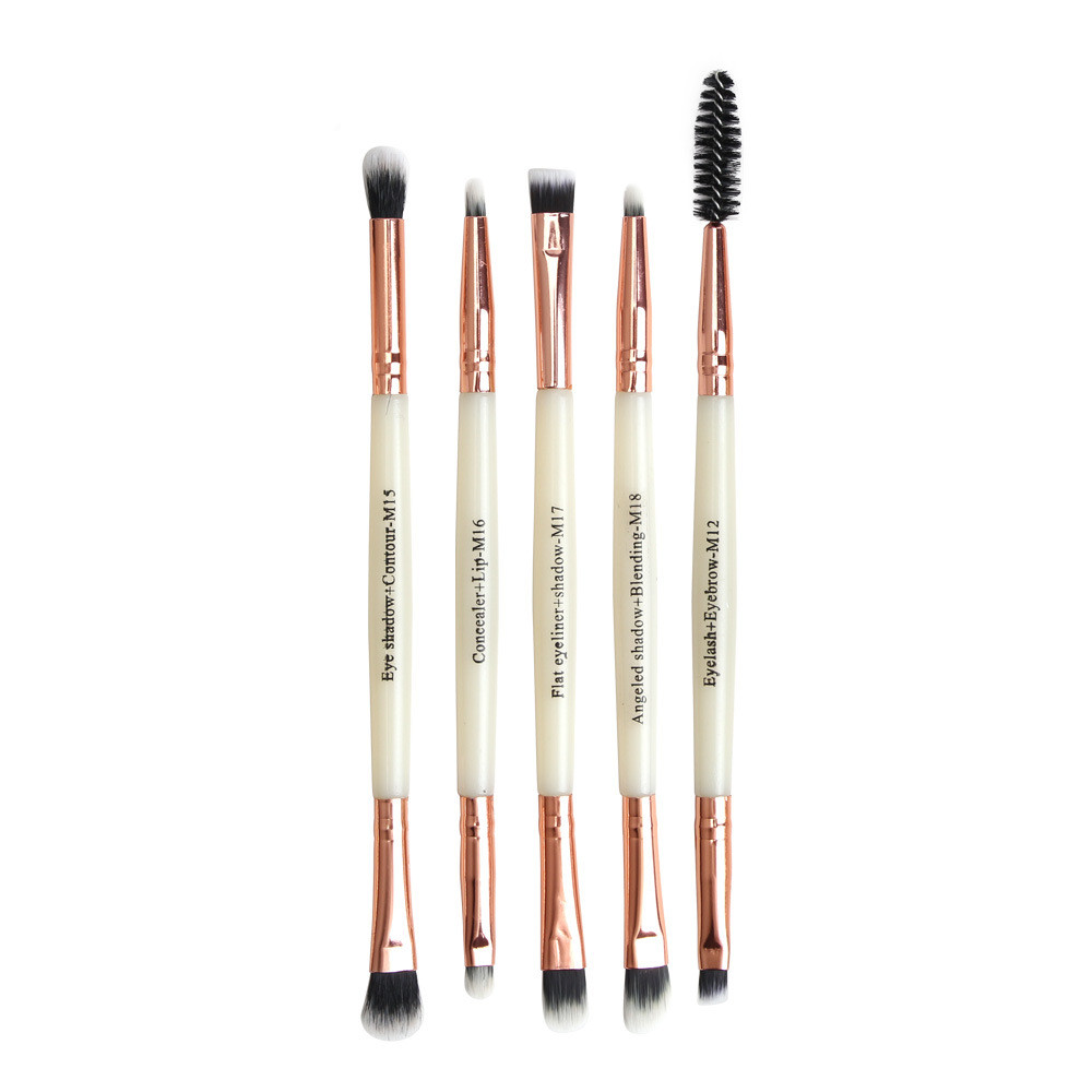 Factory Wholesale Maange 5 Double-Head Eye Brushes, Eyelash Brush, Makeup Brush Set - Image 2