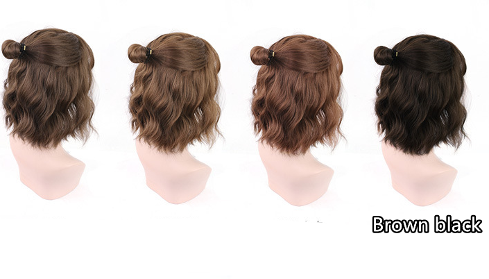 Net Red Full Headgear Style Corn Perm Short Curly Hair
