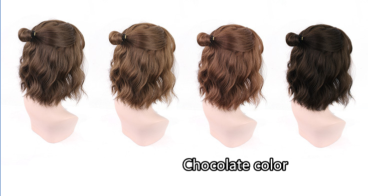 Net Red Full Headgear Style Corn Perm Short Curly Hair - Image 4