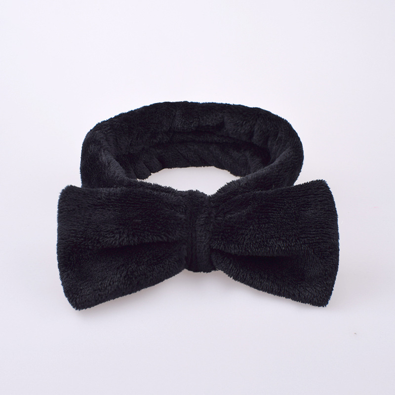 Coral velvet butterfly end hair band - Image 4