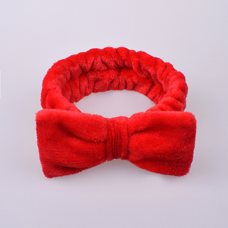 Coral velvet butterfly end hair band - Image 3