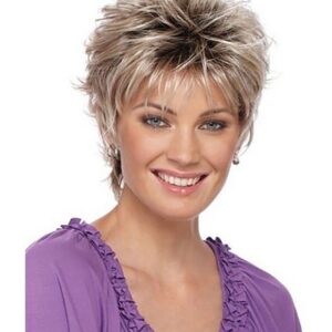 Golden Brown Melange Short Hair