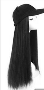 Hat Wig Ladies Long Hair One Big Wave Curly Hair Headgear Fashion Hat With Wig Net Red - Image 2