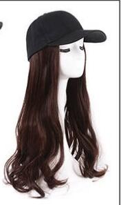 Hat Wig Ladies Long Hair One Big Wave Curly Hair Headgear Fashion Hat With Wig Net Red - Image 5