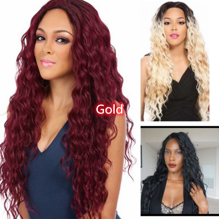 Wig Wine Red Corn Whisker Wig Black Small Curls - Image 5