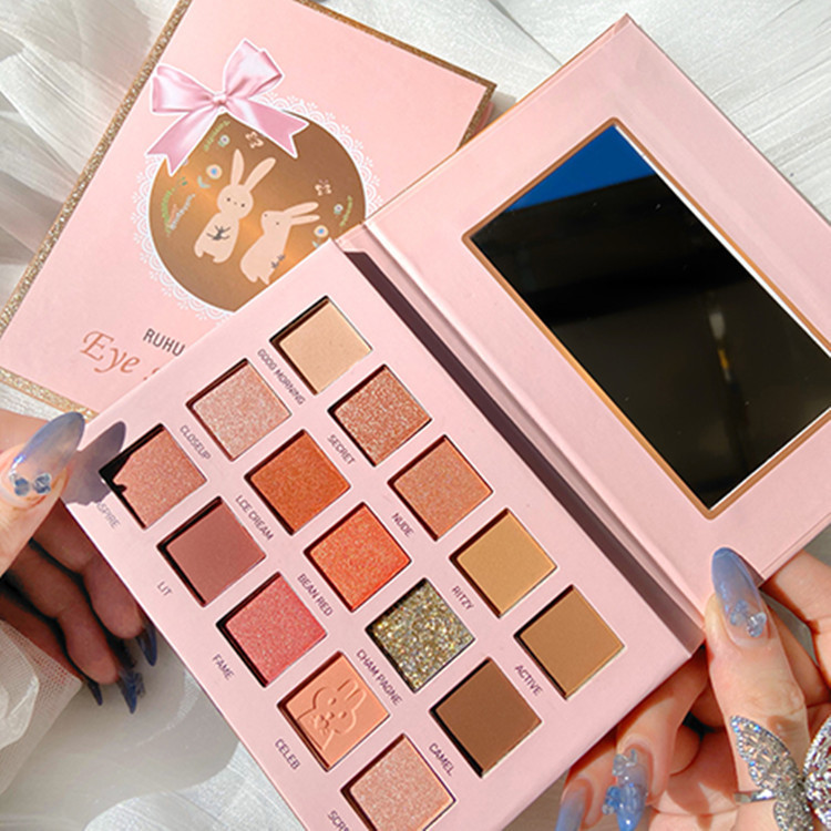 15 Colors Tiangong Jade Rabbit Eyeshadow Palette, Anti-sweat Pearly Matte Fair Price Earth Color