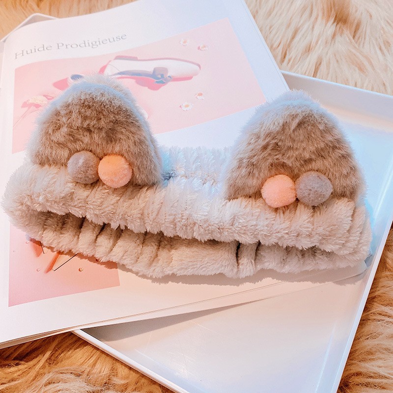 Three-dimensional Plush Cat Ears Headband Ladies Face Wash Makeup Hair Band - Image 8