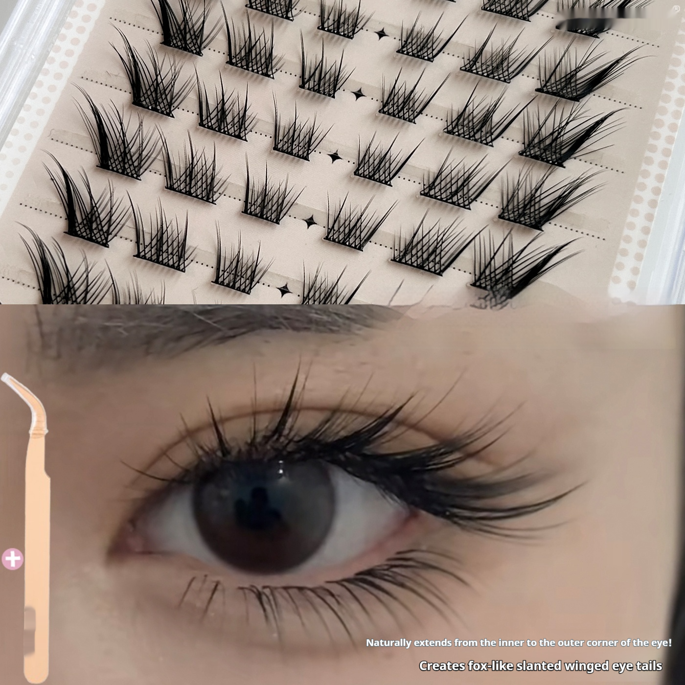 Fox Style Glue Free False Eyelashes Fly Diagonally Thick And Curled Naturally - Image 3