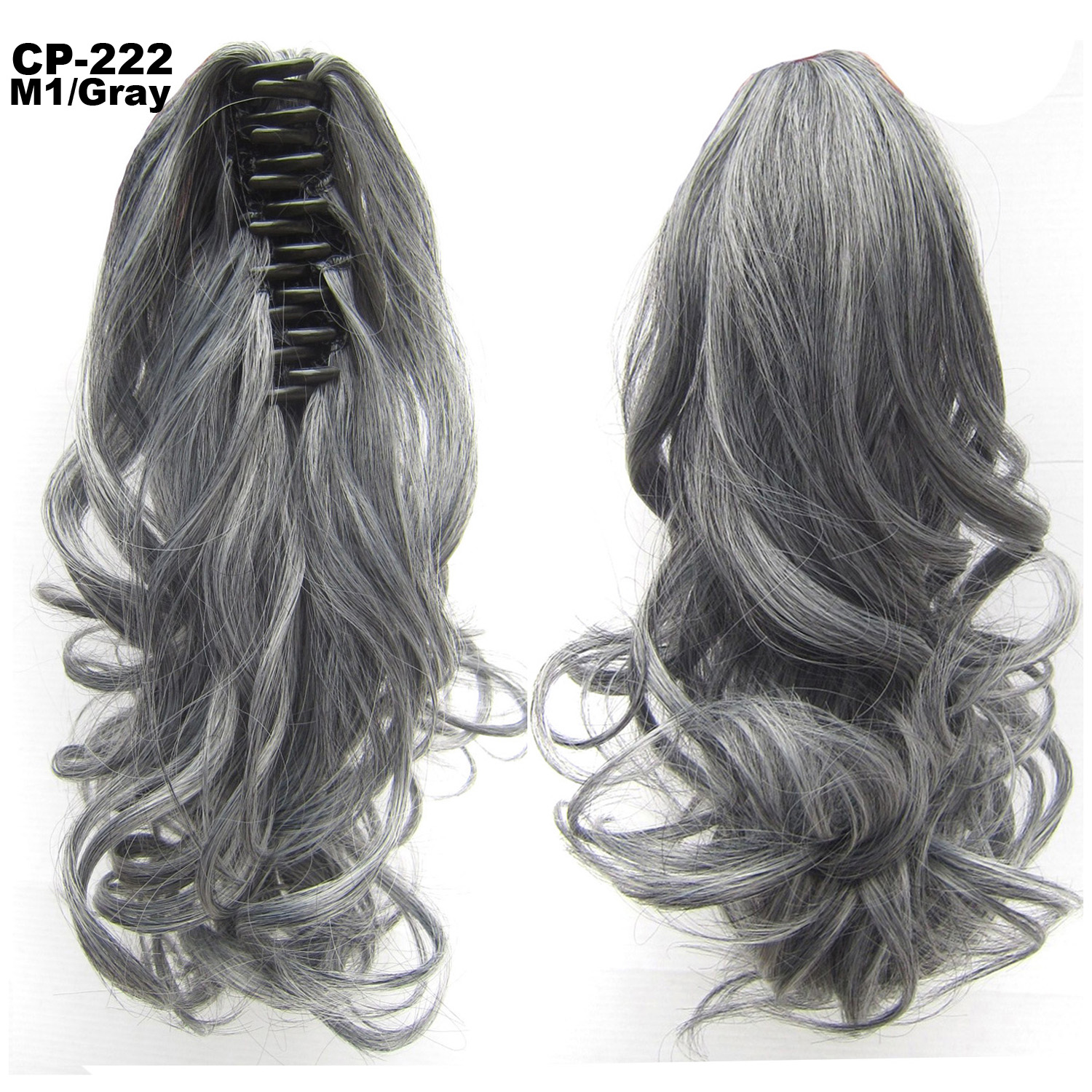 Long Wave Ponytail Wrap Around Ponytail Clip In Hair Headwear Gray Hairpiece Natural Extensions - Image 4