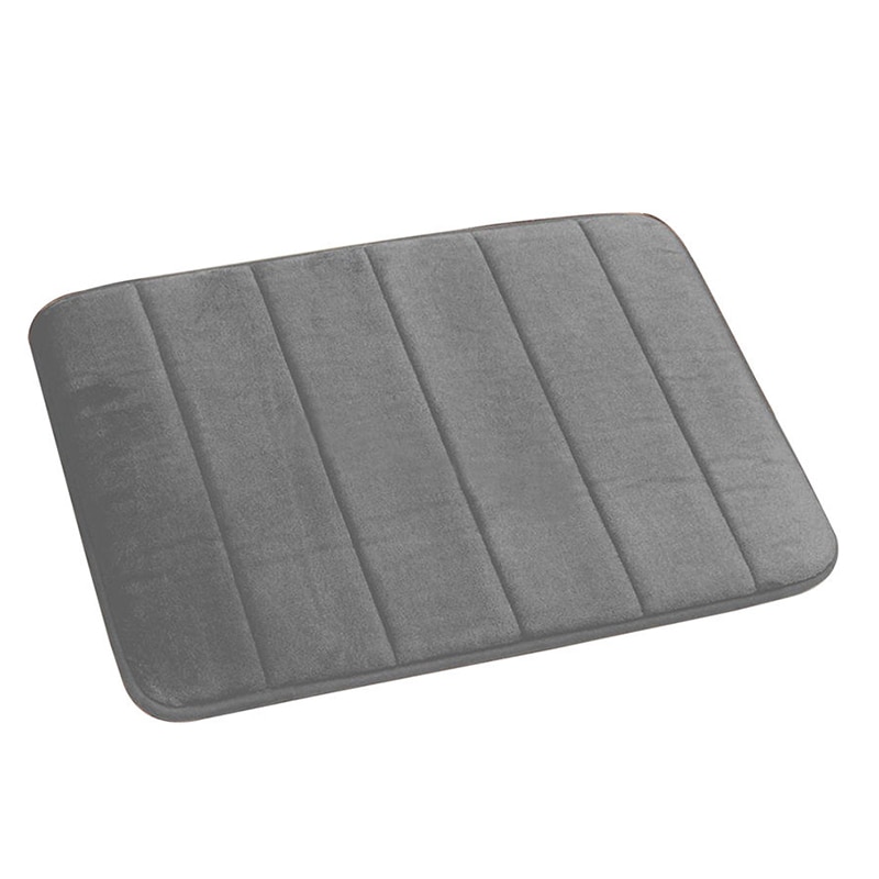 Home Bath Mat Coral Fleece Bathroom Carpet Water Absorption Non-slip Memory Foam Absorbent Washable Rug Toilet Floor Mat - Image 2