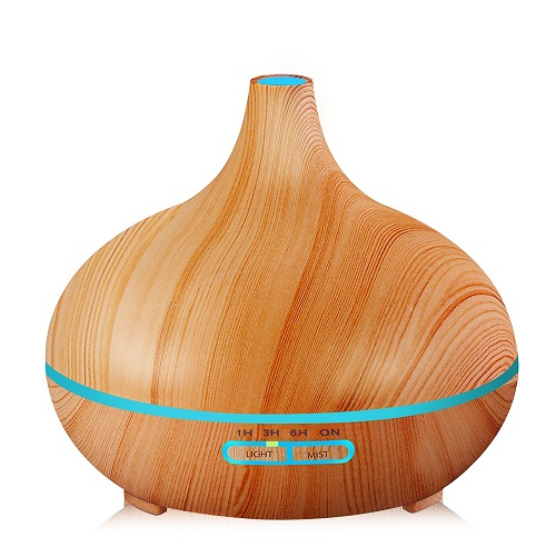 Creative Home Appliance Full Wood Grain Remote Control Aromatherapy Lamp - Image 5
