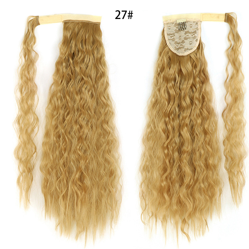 Ponytail Wig Water Wave Velcro Banding Chemical Fiber High Temperature Silk - Image 16