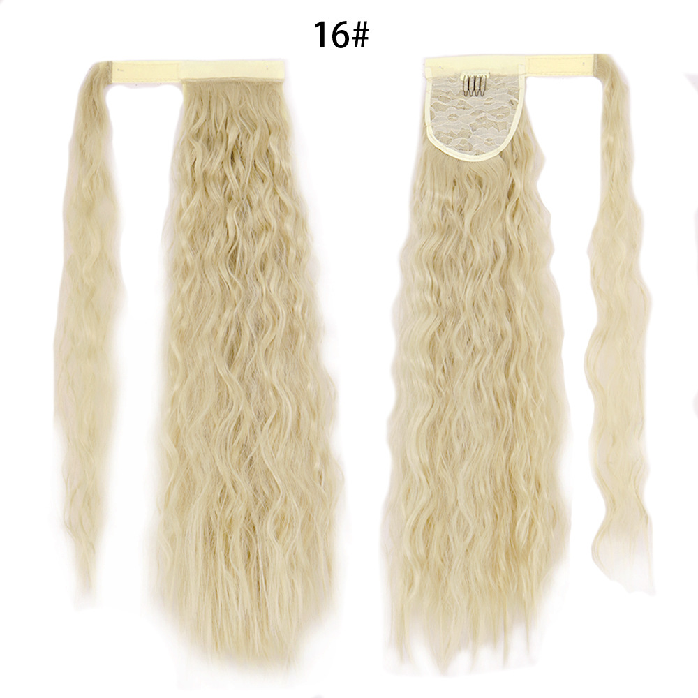 Ponytail Wig Water Wave Velcro Banding Chemical Fiber High Temperature Silk - Image 21