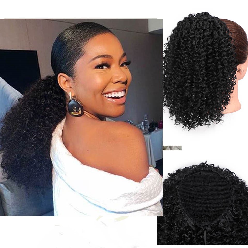 European and American wig chemical fiber fluffy ponytail - Image 3
