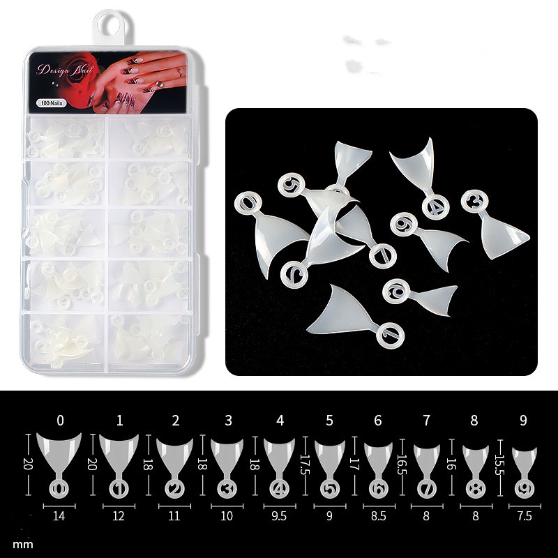 French Nail Piece Fake 500 Pieces Crescent French - Image 6