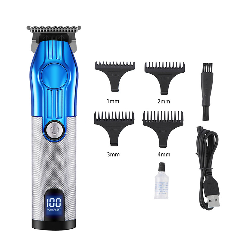 LCD Digital Display USB Charging Retro Oil Head Carving Hair Clipper - Image 4