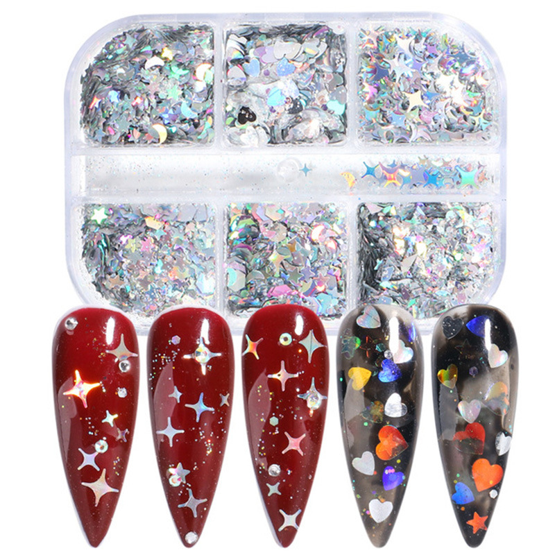 Reflective And Translucent Edelweiss Powder Nail Sequins - Image 10