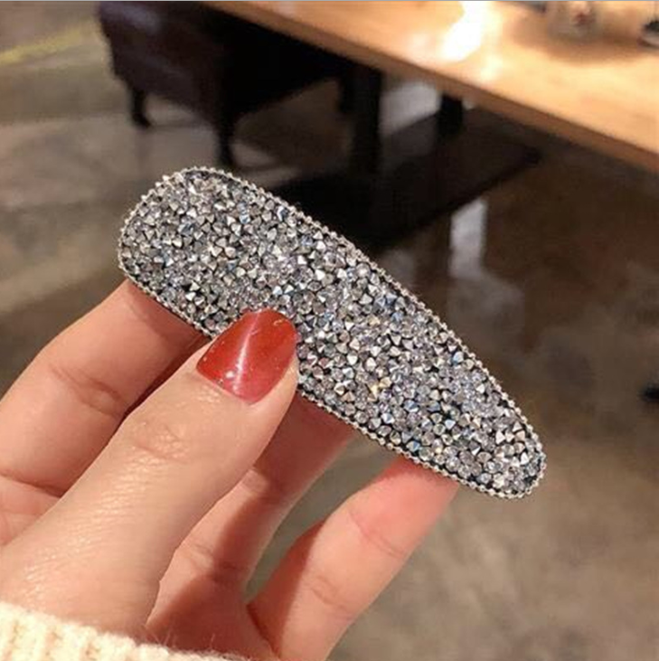 Geometric crystal rhinestone hair clip - Image 11