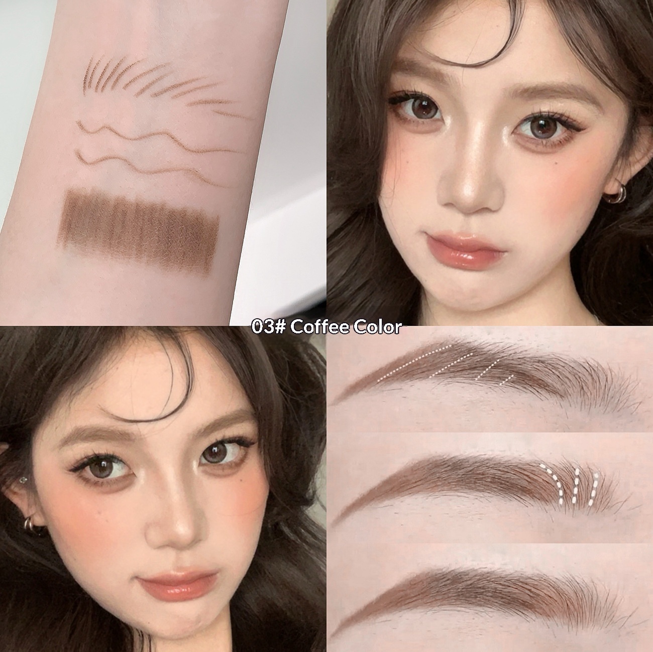 Double-Headed Eyebrow Pencil With Sharp Blade For Sculpting Natural Smudge-Proof Brows - Image 3