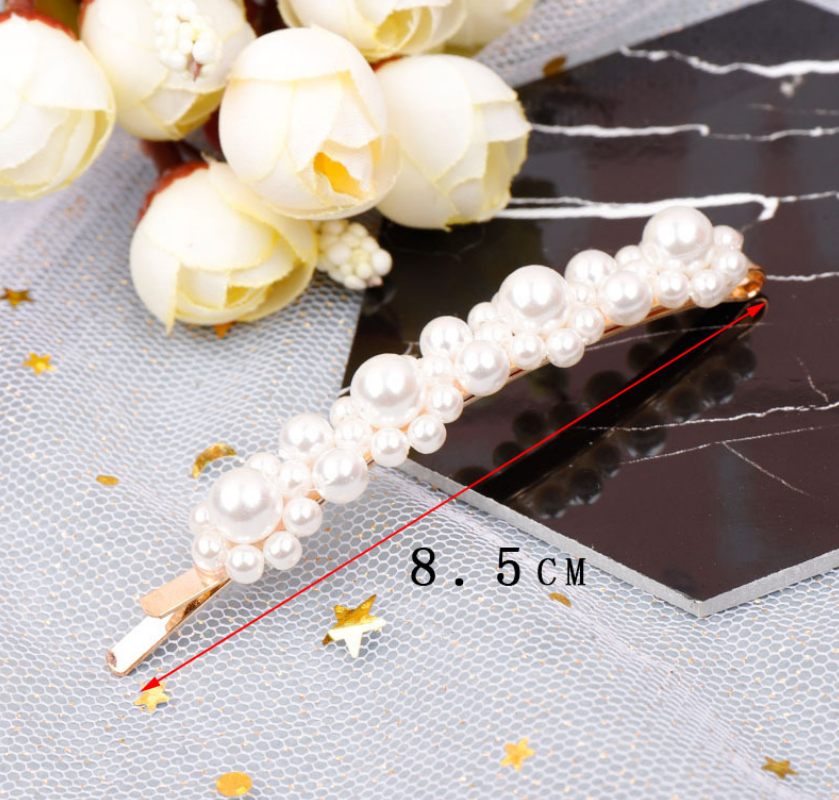 Pearl Hairpin Ins Net Red Word Clip Female Adult Clip Bb Clip Hairpin Bangs Clip Headdres - Image 4