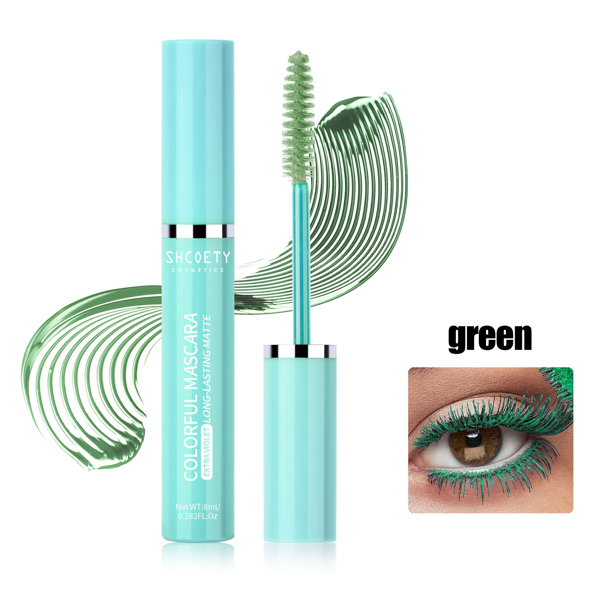 Color Mascara Waterproof Not Smudge Long Thick - Image 4