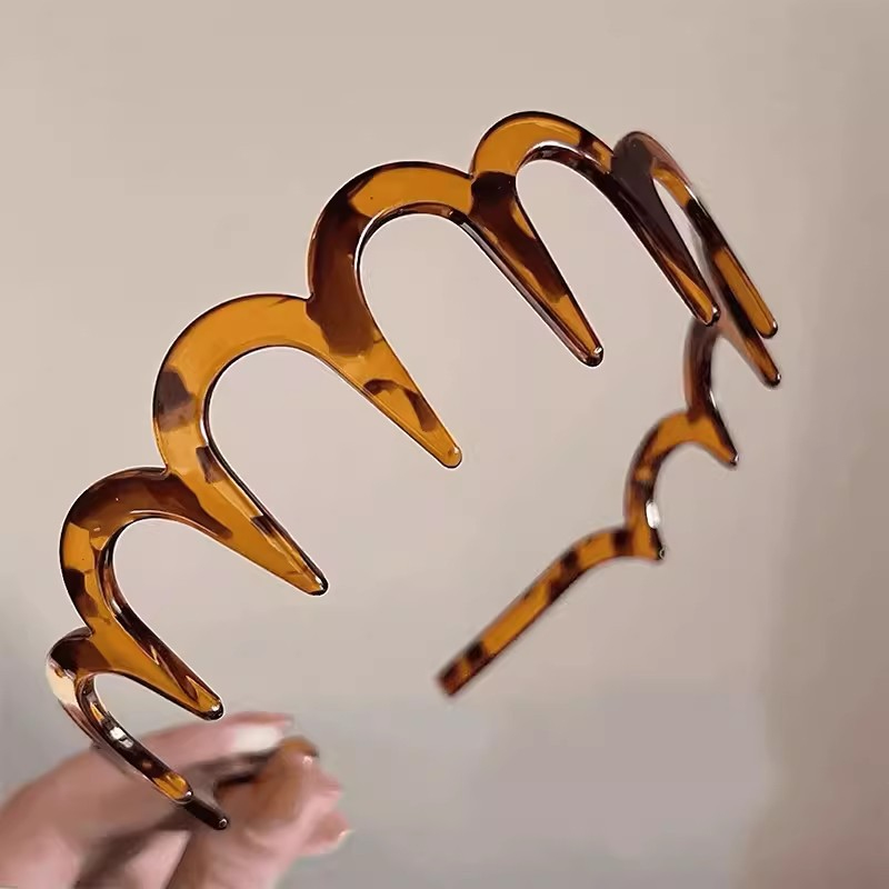Headdress Wave Face Wash Toothed Non-slip Headband Unisex Hairpin Barrettes - Image 5