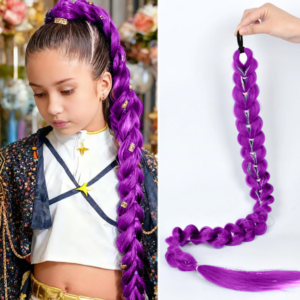 Cross-border Foreign Trade European And American Wigs, Witch Hunt Team, Rumi Ponytail, Colorful Elastic Rope Braided Ponytail Wig