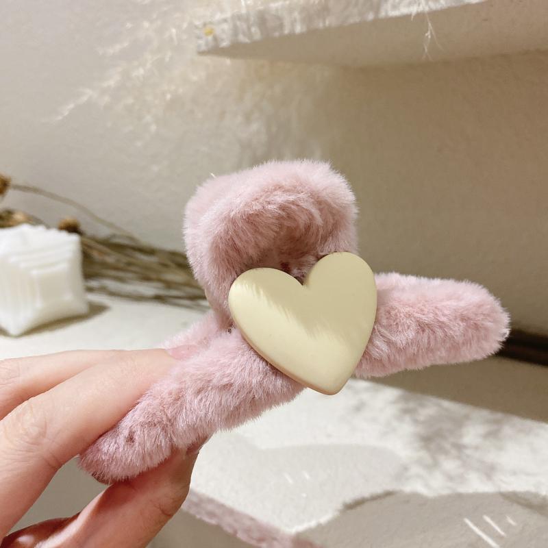 Korea Dongdaemun Love Plush Autumn Winter Grab Clip - Image 6