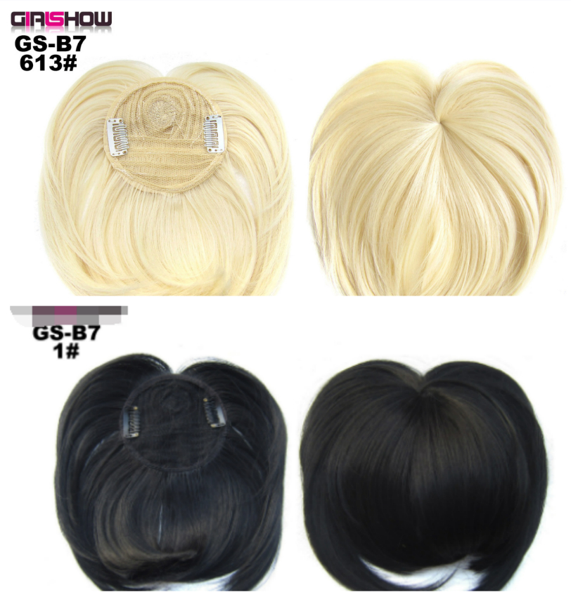 High Temperature Silk Chemical Fiber Wig Top Heart Bangs, Peach Heart Bangs On The Top Of TheHead - Image 27