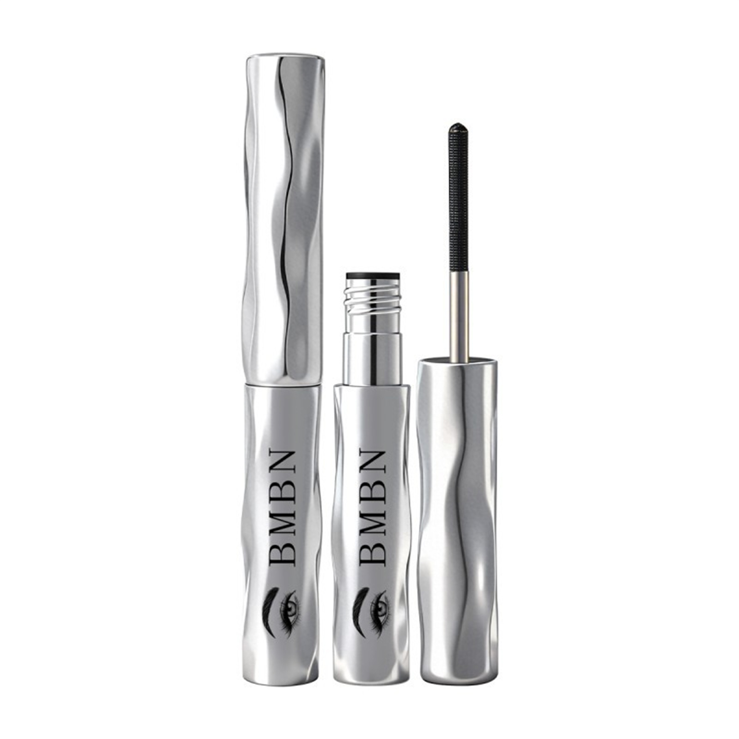 Silver Tube Mascara With A Curling Root