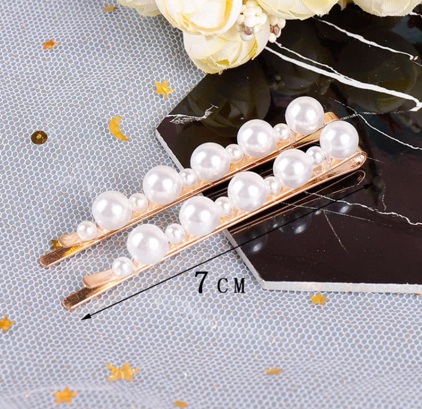Pearl Hairpin Ins Net Red Word Clip Female Adult Clip Bb Clip Hairpin Bangs Clip Headdres - Image 5